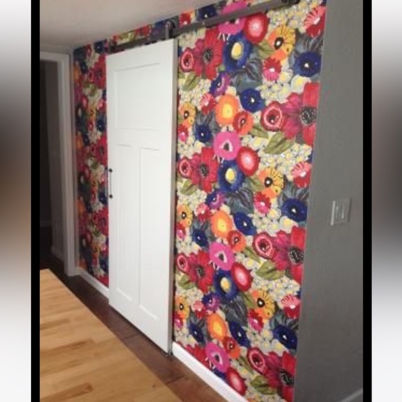 Anthropologie Wall Decor Two Rolls Blazing Poppies Wallpaper New In